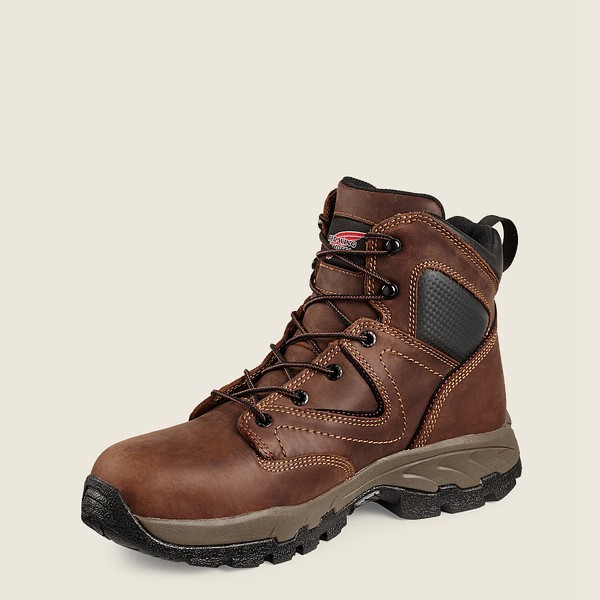 Red Wing Hiking Bot Erkek - Truhiker - 6-Inch Safety Toe - Kahverengi/Siyah - 53YOFXQWK